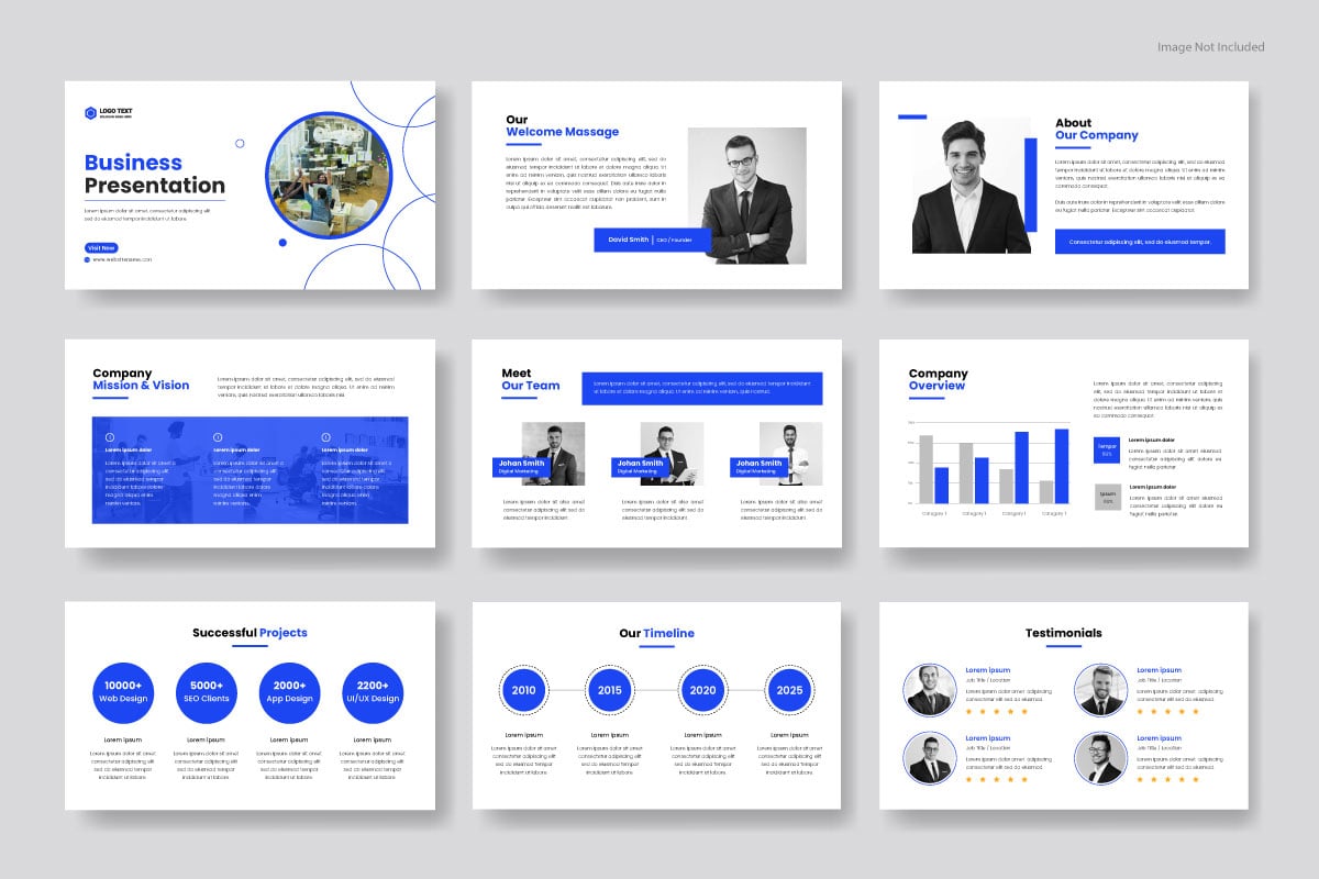 Business presentation slides template. Use for infographics, modern keynote presentation