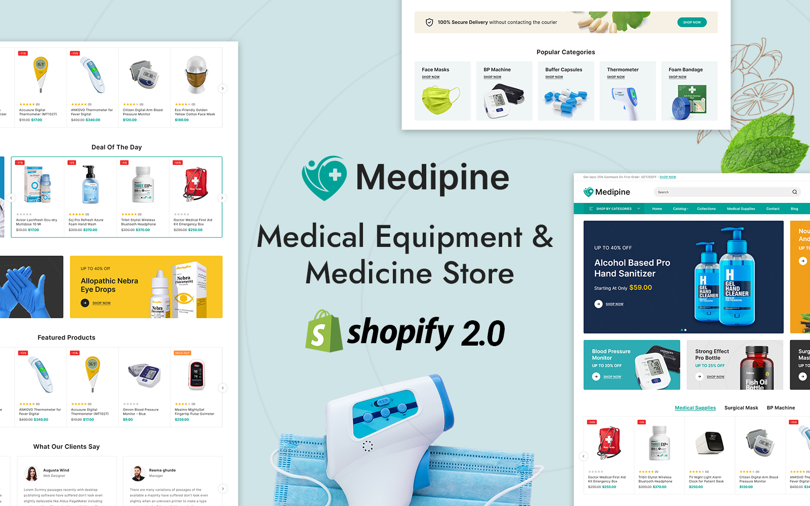 Medipine - Medical Equipment & Medicine Store Shopify 2.0 Responsive Theme