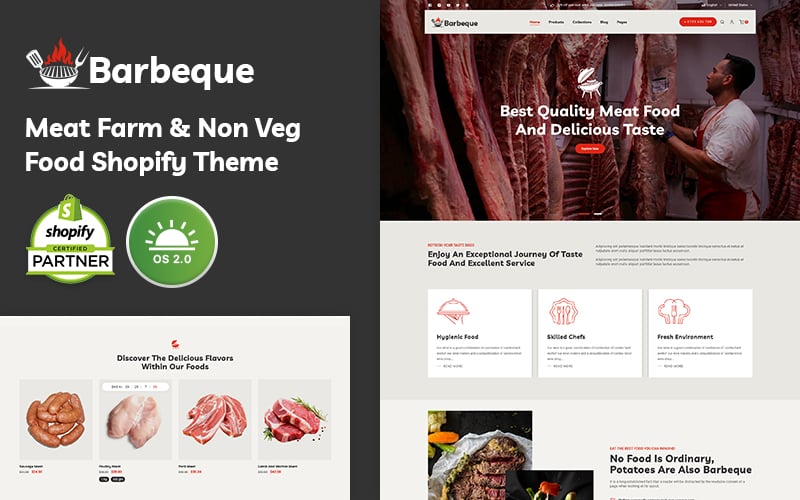 Barbeque - BBQ & Meat Food Responsive Shopify 2.0 Themes