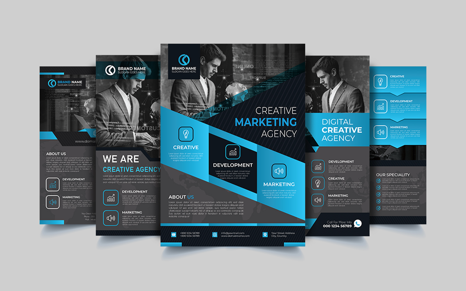 Professional And Creative Corporate Business Flyer Template.