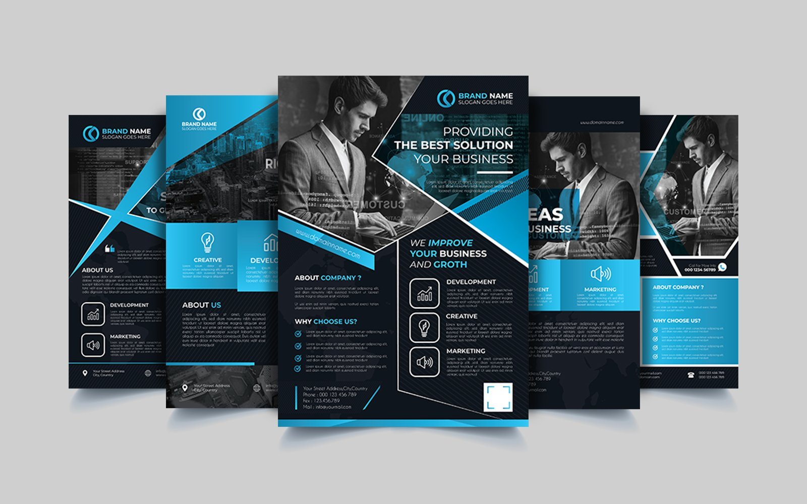 Professional And Creative Business Flyer Template.