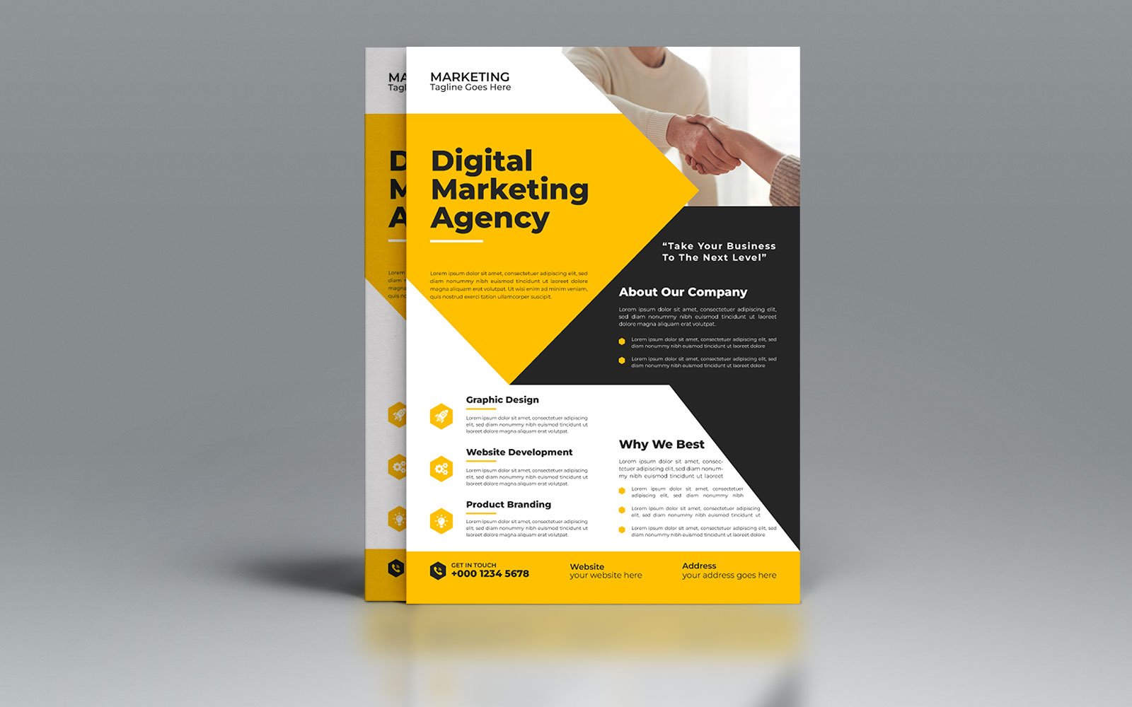 Digital Business Modern Flyer Design Template