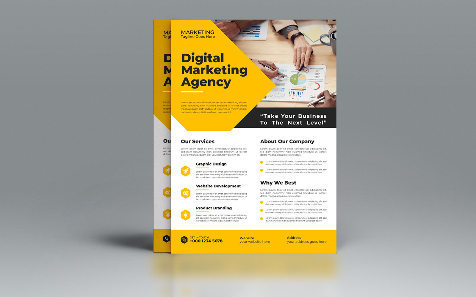 Digital Business New Flyer Template Vector Design