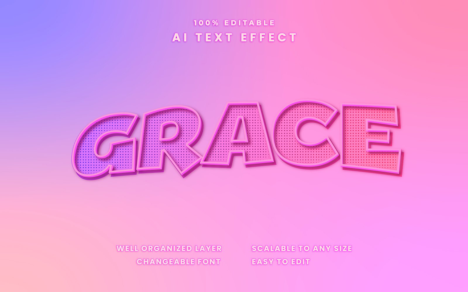 Grace Editable Text Effect