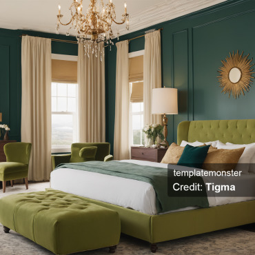 Bedroom Green Illustrations Templates 370731