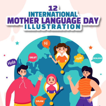 Mother Language Illustrations Templates 370904