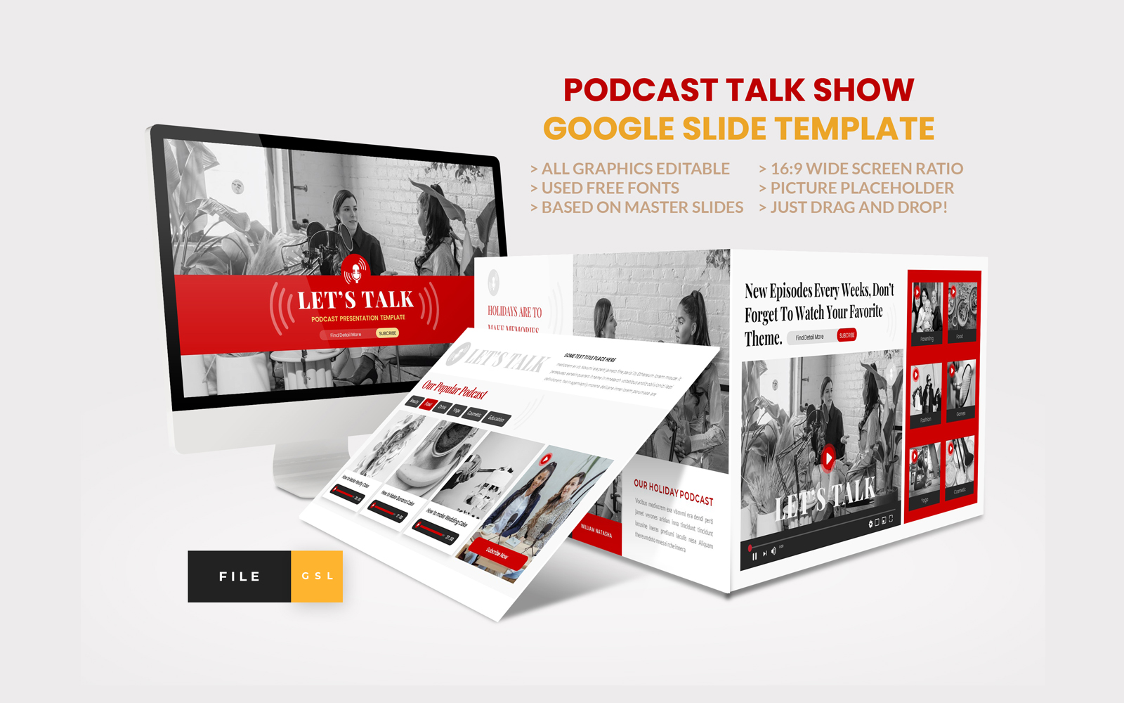Podcast Talk show Google Slide Template