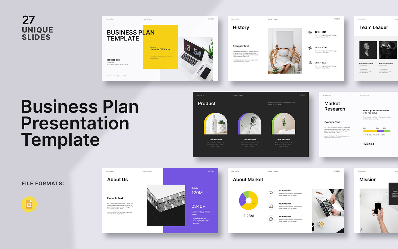 The Business Plan Googleslide Template