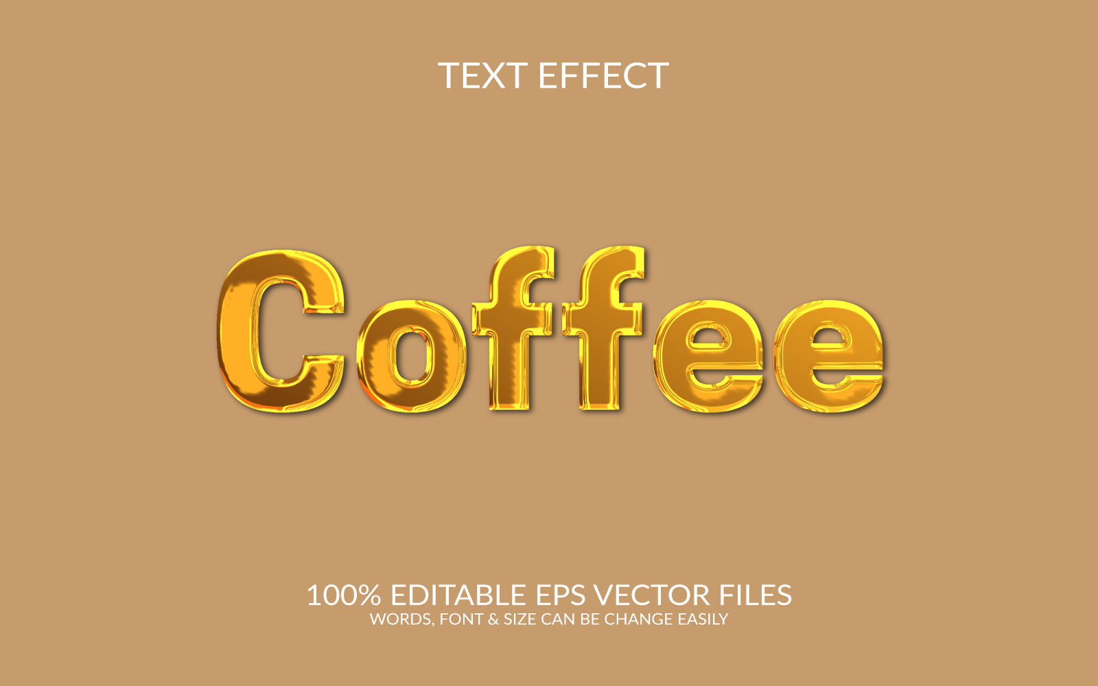 International coffee day 3D Editable  Text Effect Illustration