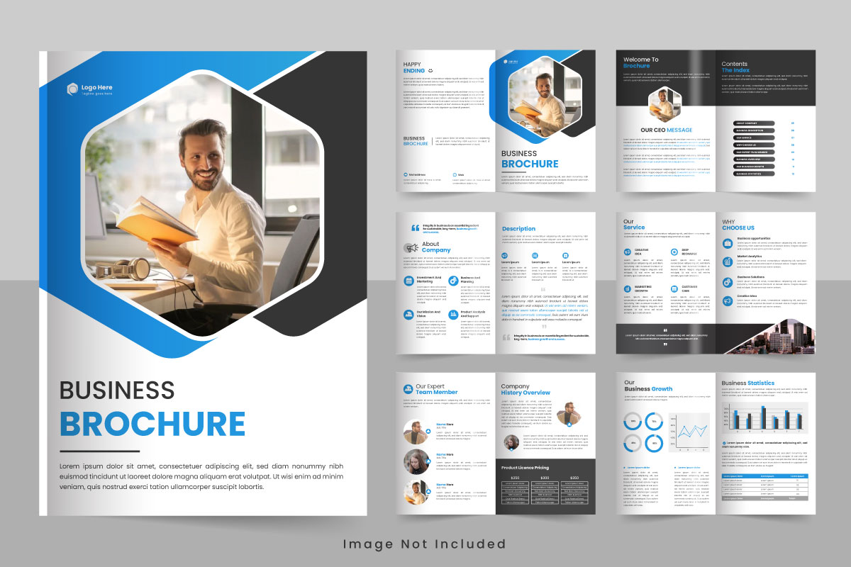 Vector new minimal company profile brochure pages design brochure cover page