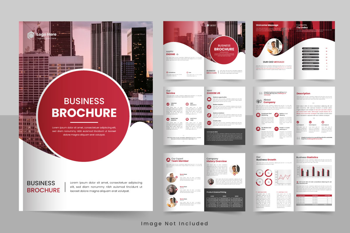 Vector minimal company profile brochure pages design brochure cover page template