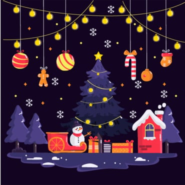 Background Christmas Illustrations Templates 371041