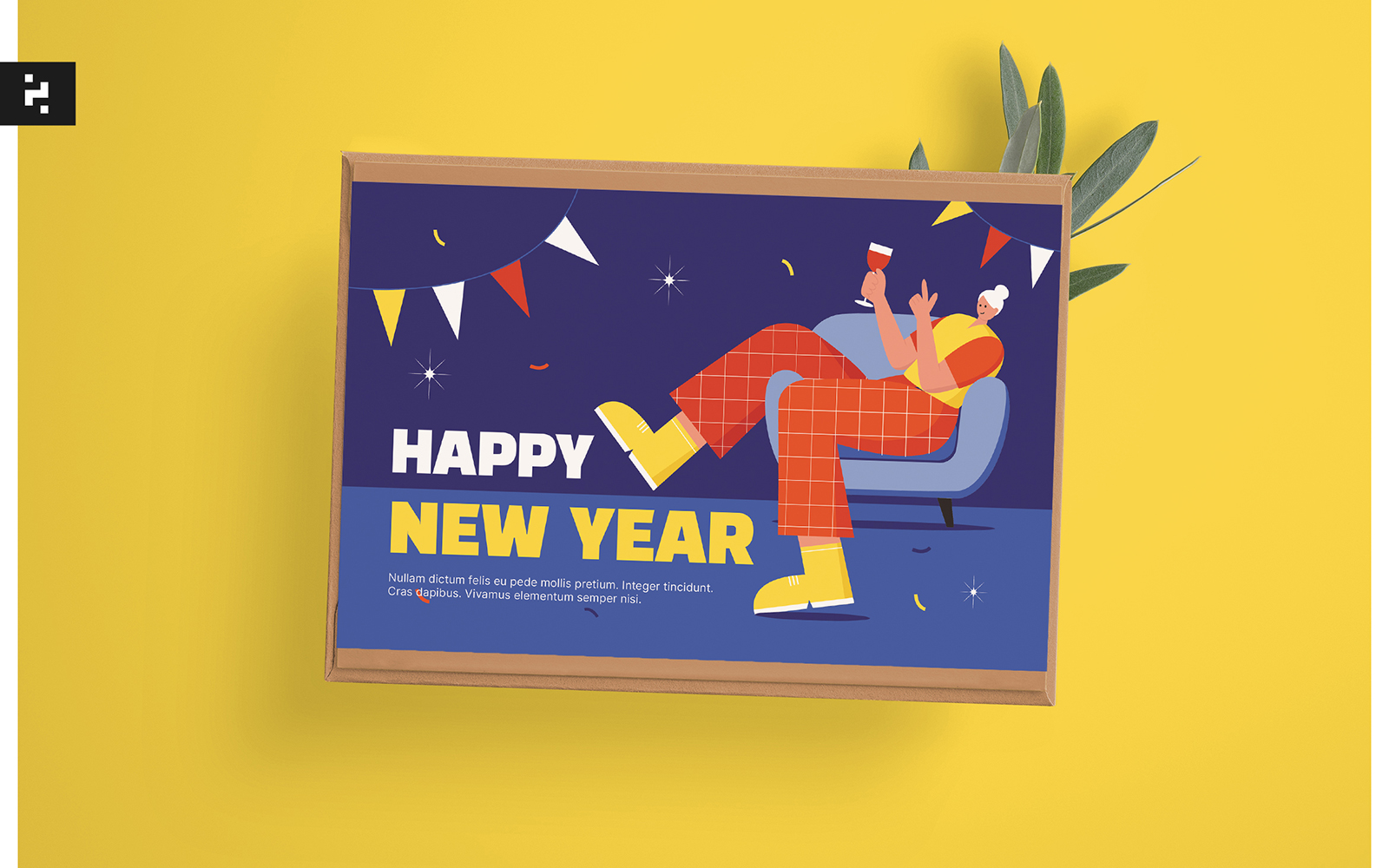 New Year Celebration Greeting Card