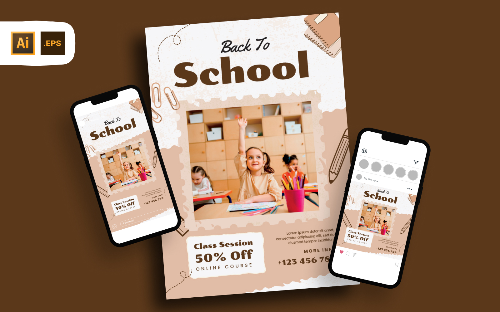 Online Course Discount Promotion Flyer Template