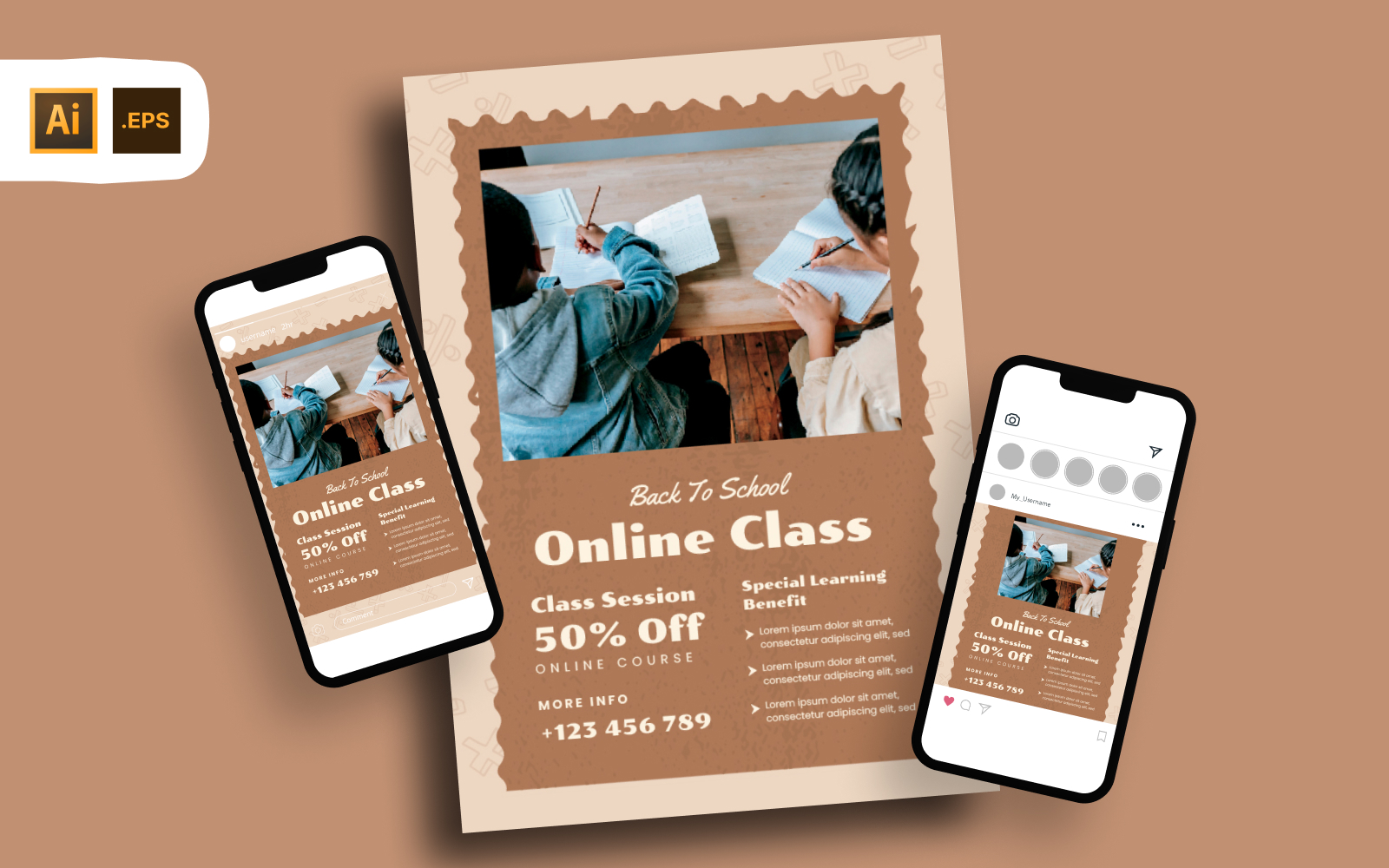 Class Session Online Course Advertisement Flyer Template