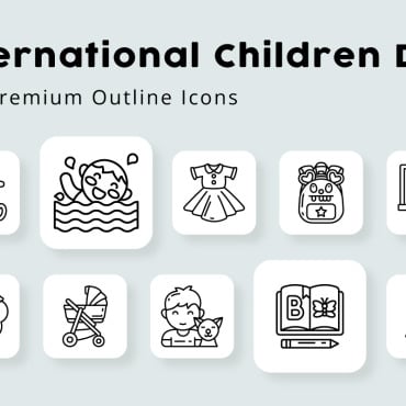 Rights Child Icon Sets 371094