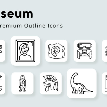 Museum History Icon Sets 371097