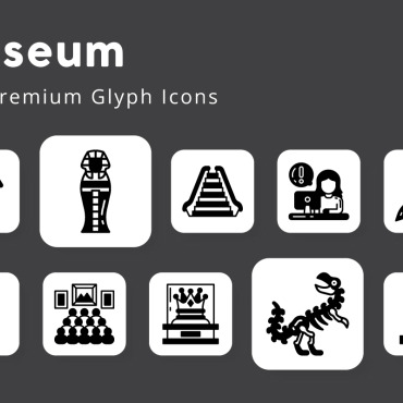 Museum History Icon Sets 371098