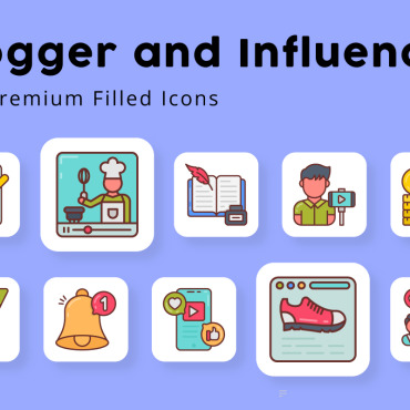 Influencer Social Icon Sets 371101