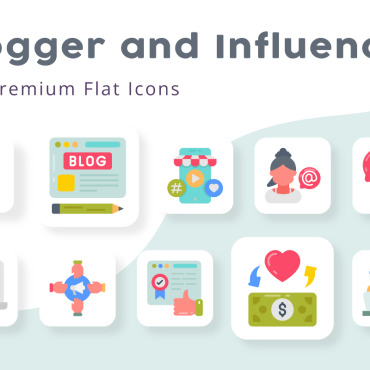 Influencer Social Icon Sets 371102