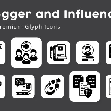 Influencer Social Icon Sets 371103