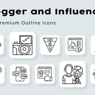 Influencer Social Icon Sets 371104