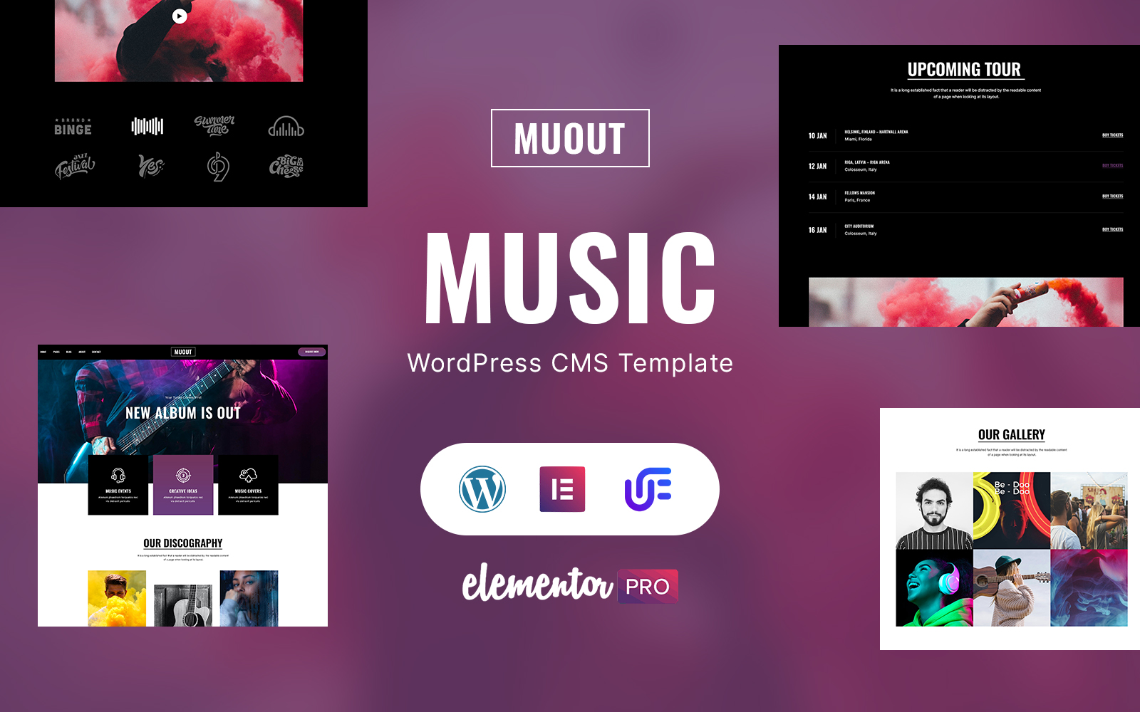 Muout – Music Events WordPress Elementor Theme