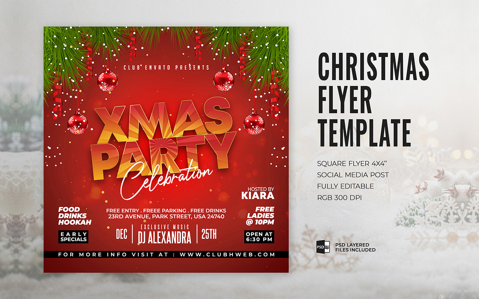 Xmas Party Celebration Flyer