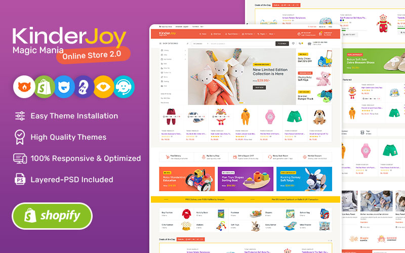 KinderJoy - Shopify MegaStore Theme For Kids Fashion & Toys Store