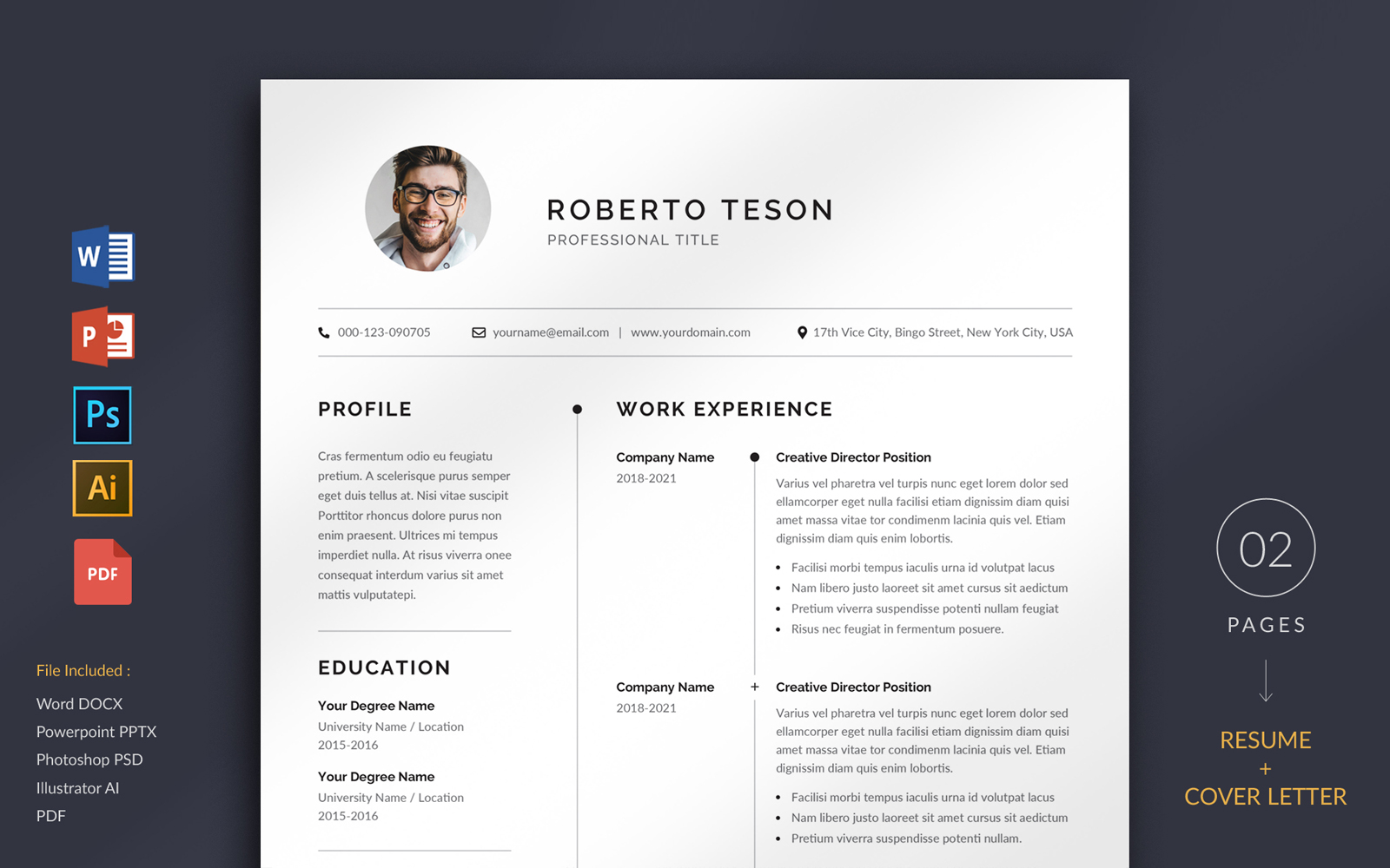 Robert Teson Resume Template