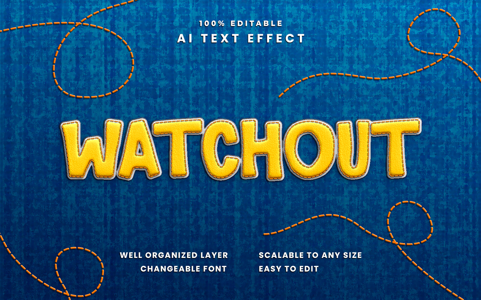 Watchout Editable Text Effect