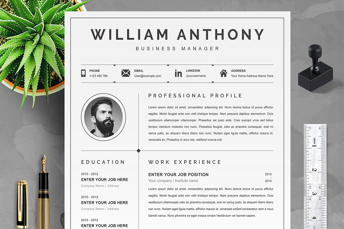 Creative Resume | Modern Resume Template | Cover Letter