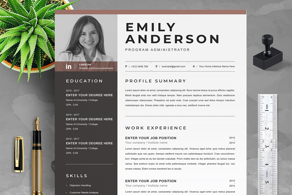 Word Resume Template | Professional Resume Template CV Template