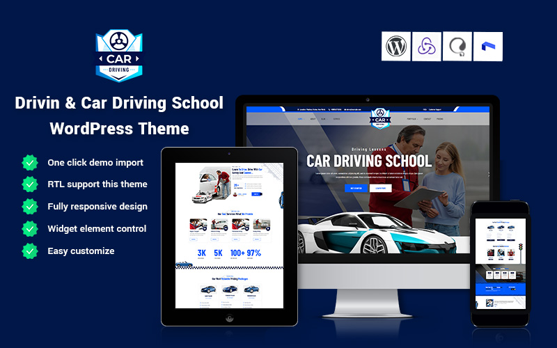 Drivin - Car Driving School WordPress Theme