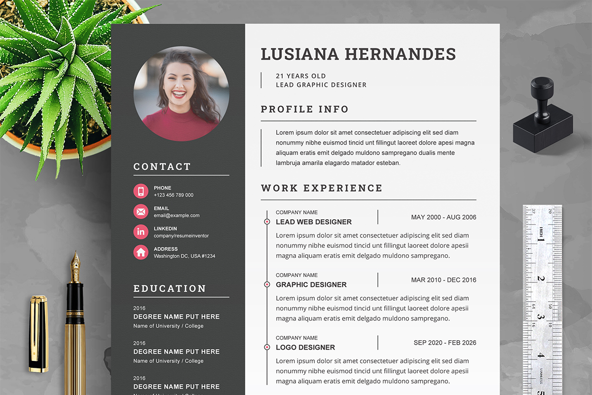 Professional Resume Template | MS Word CV Design