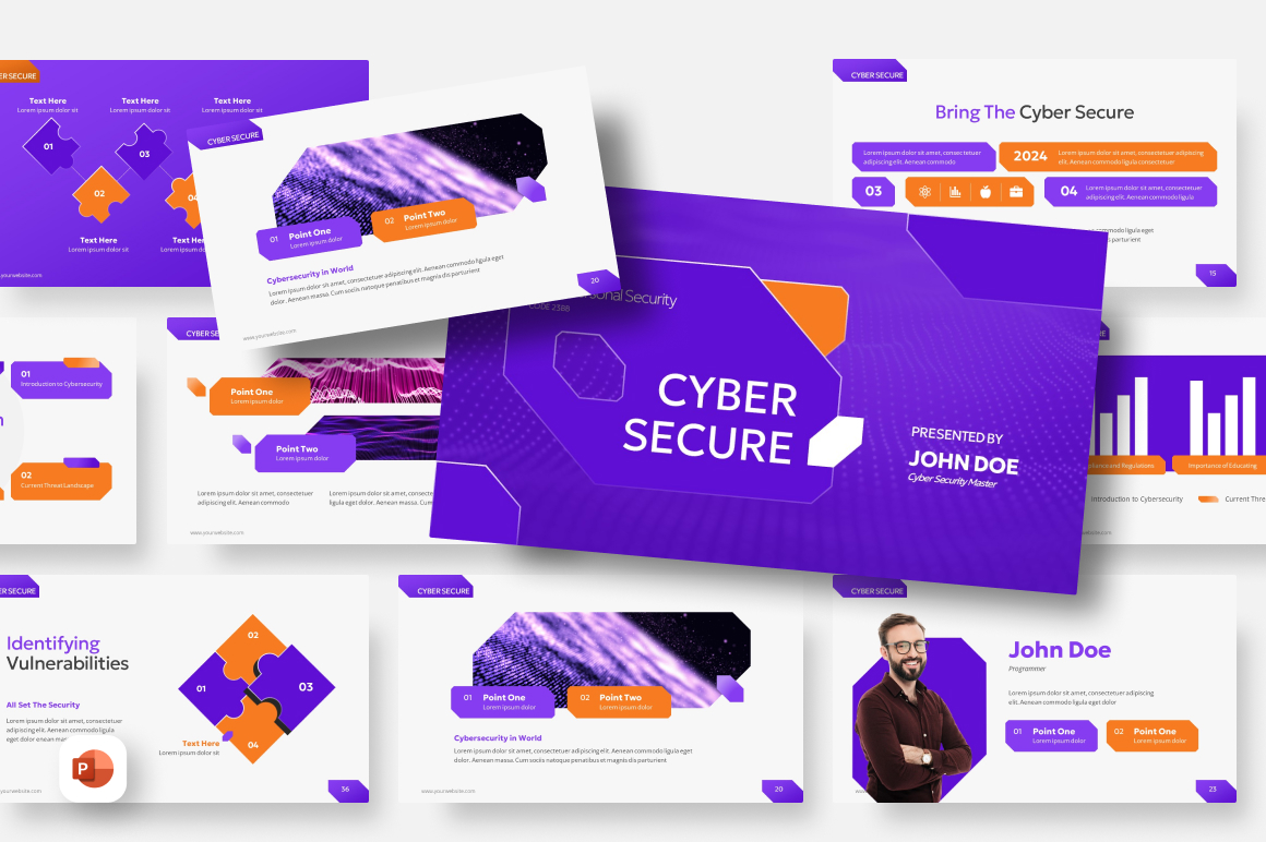 Cyber Secure Tech PowerPoint Template