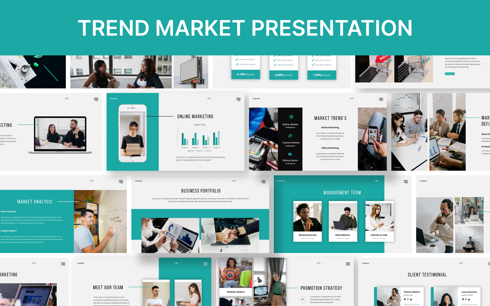 Trend Market Keynote Presentation Template
