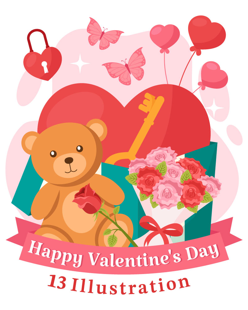 13 Happy Valentine's Day Illustration