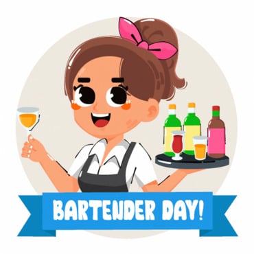 Bartender Alcohol Illustrations Templates 371795