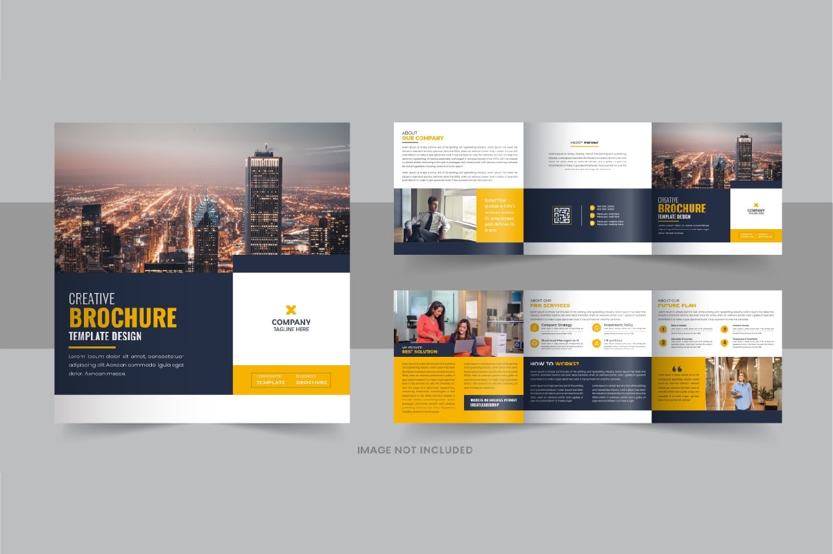 Business square trifold brochure design or Square trifold