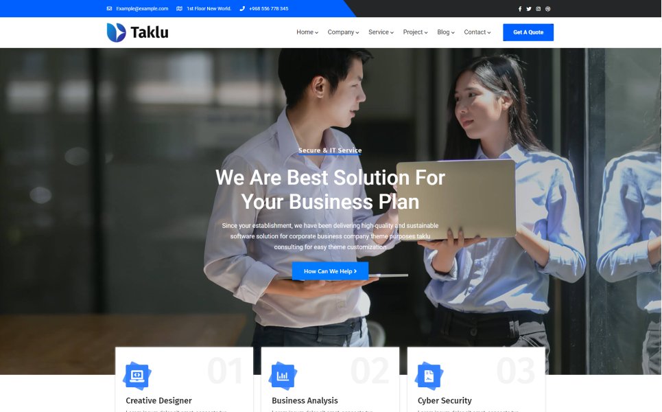 Taklu – Business & Consultant HTML5 Template