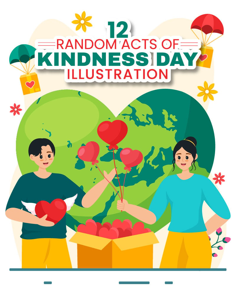 12 Random Acts of Kindness Illustration