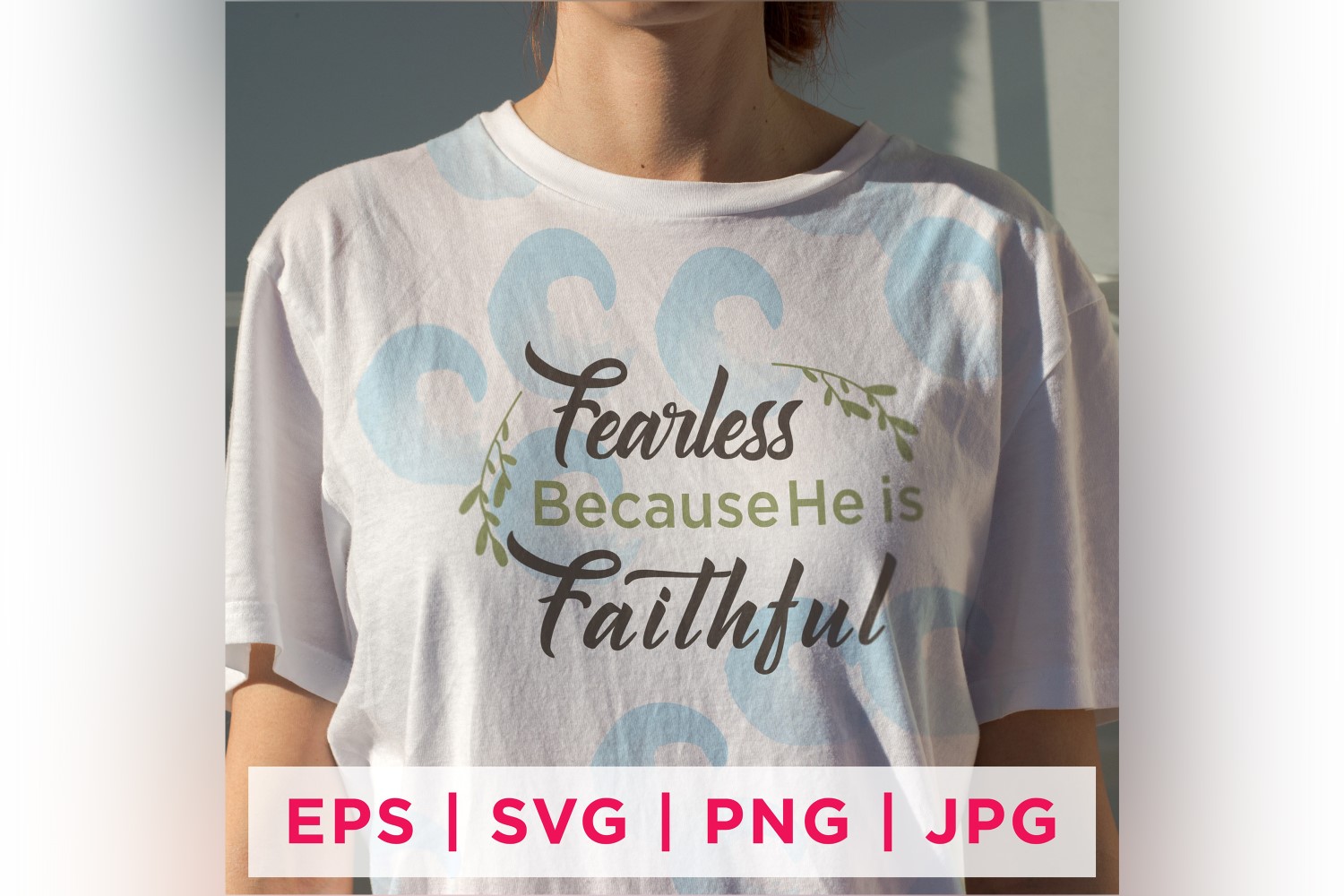 Fearless Because He Is Faithful Faith Quote Stickers