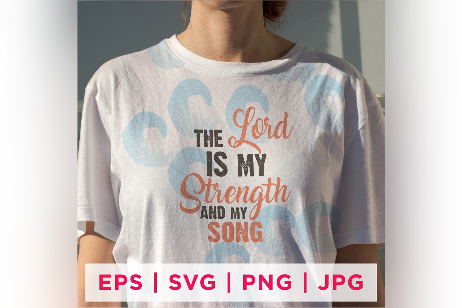 The Lord Is My Strength And My Song Faith Quote Stickers