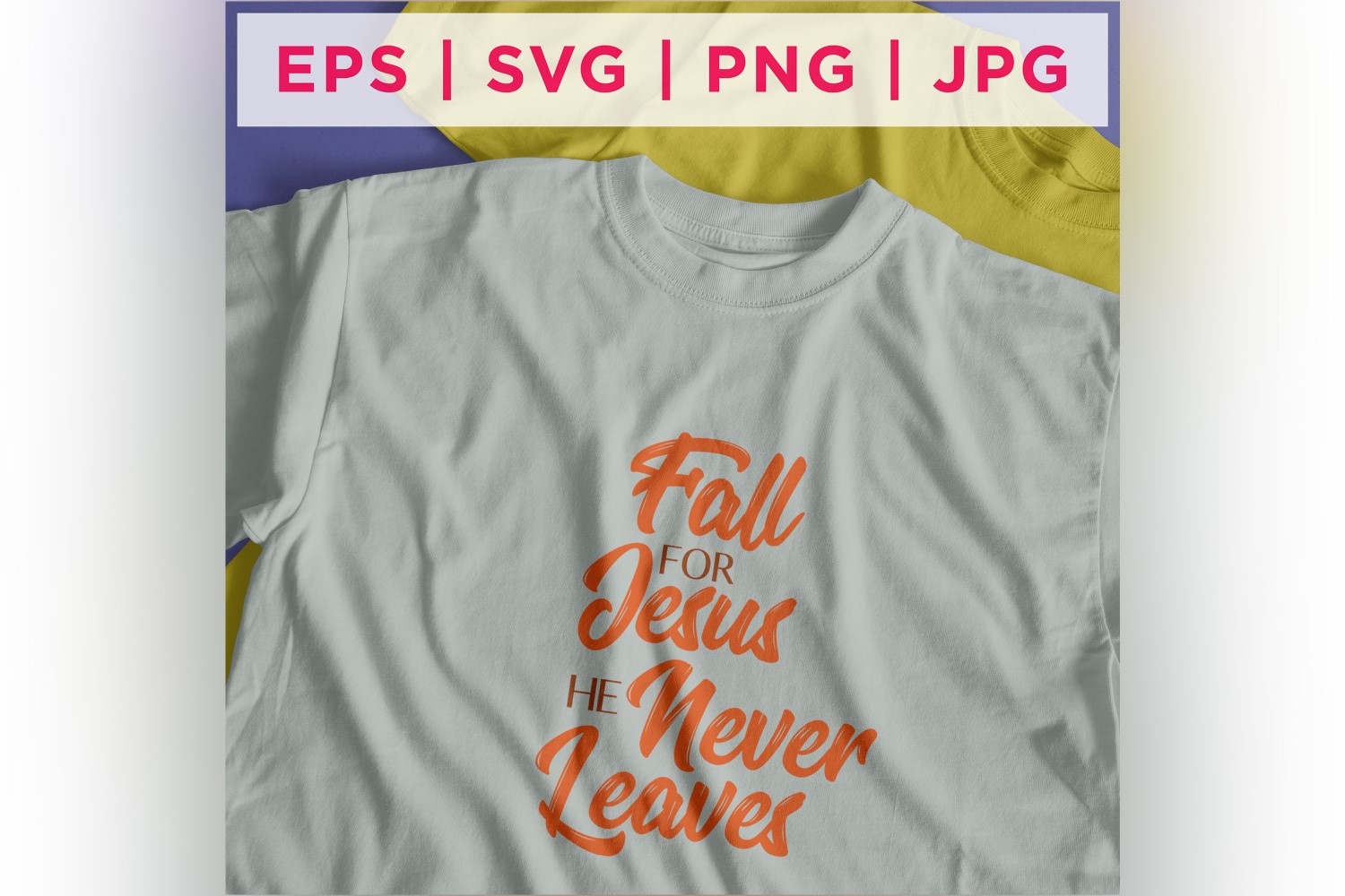 Fall For Jesus He Never Leaves Fall Sticker Design