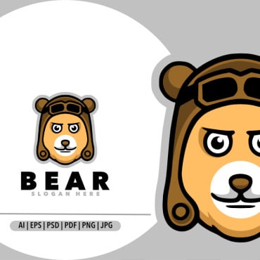 Bear Cartoon Logo Templates 372207