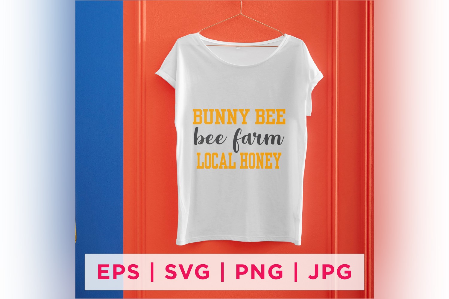 Bunny Bee Bee Farm Local Honey Pretty Insect Stickers Design