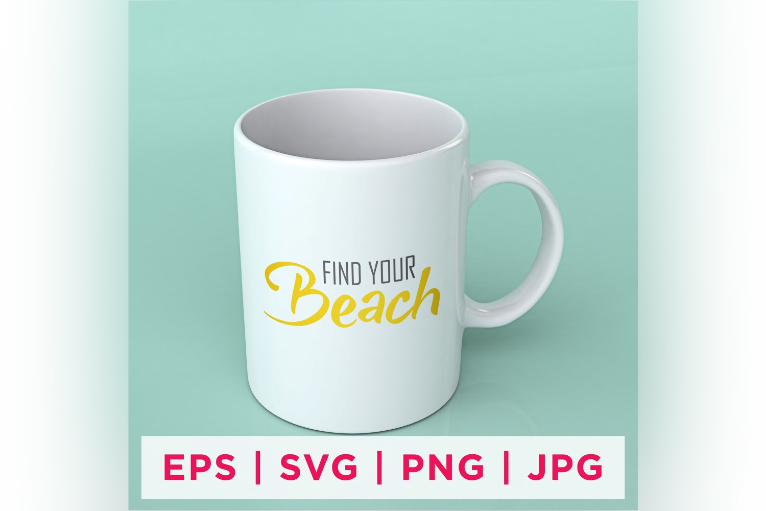 Find Your Beach  Summer Sticker Design