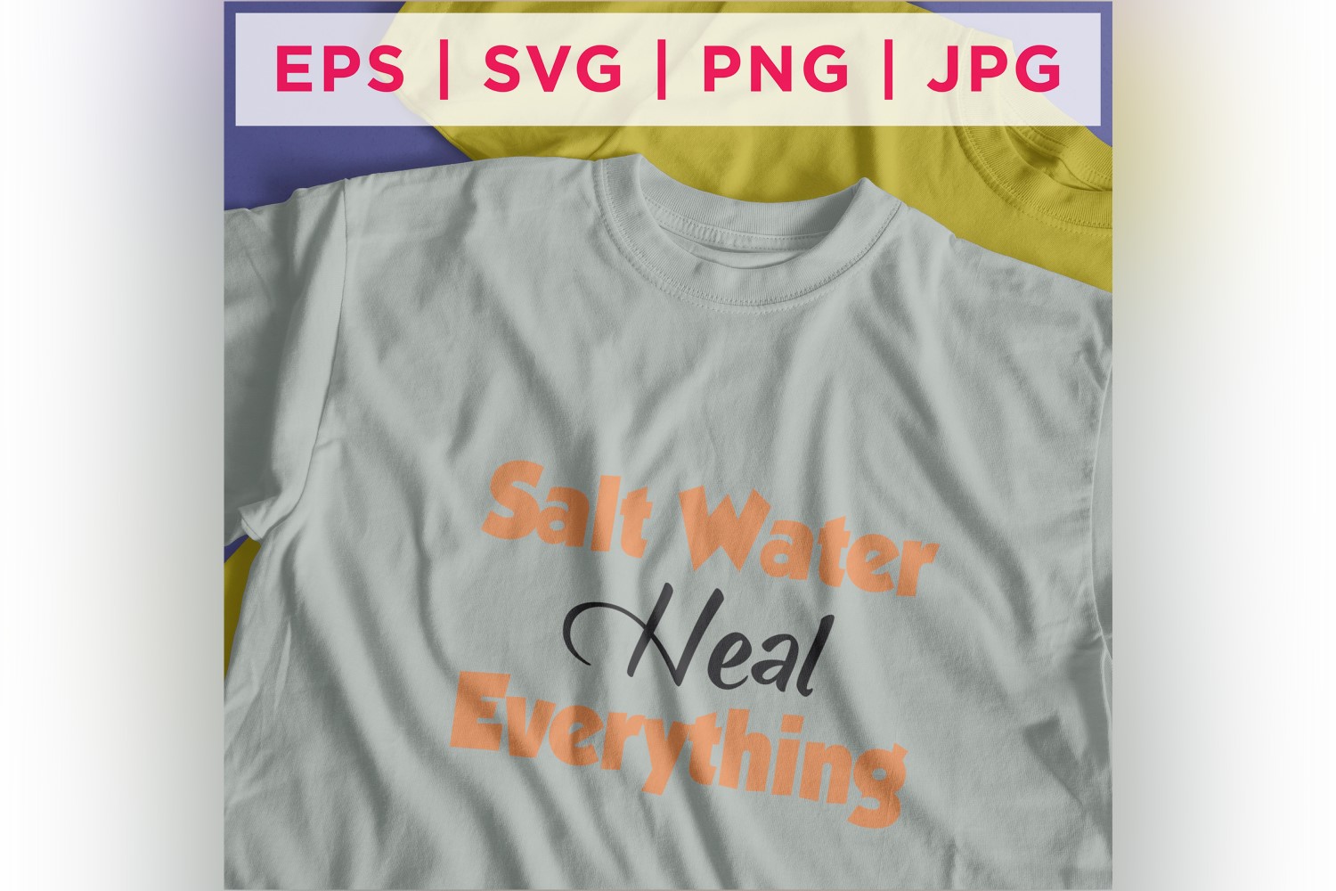 Salt Water Heal Everything Summer Sticker Design