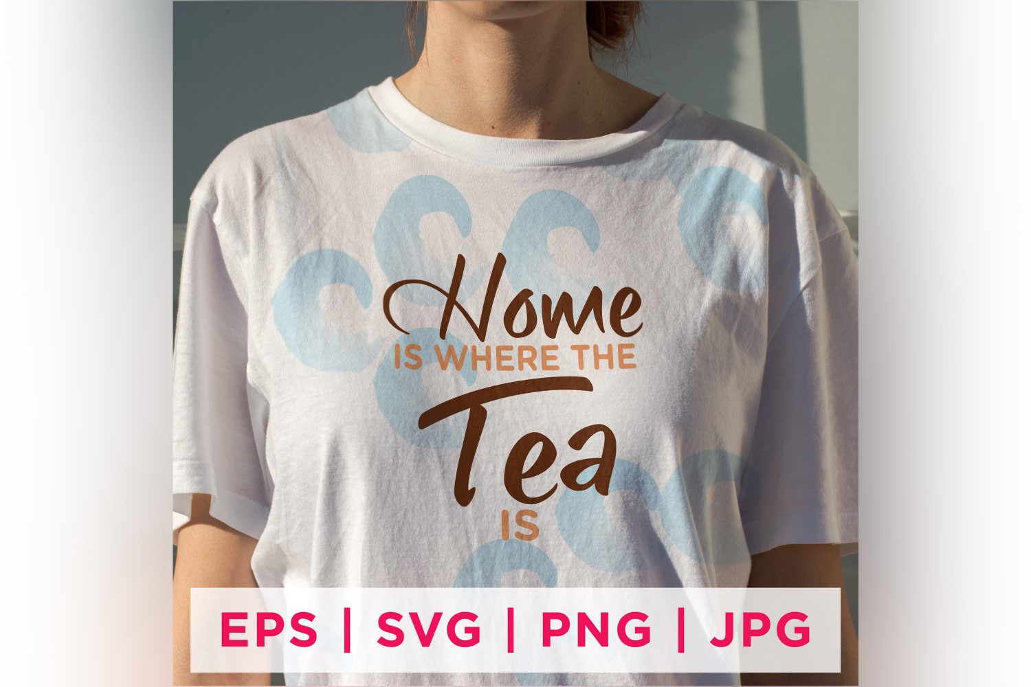 Home Is Where The Tea Is Tea Lover Quote Stickers Design